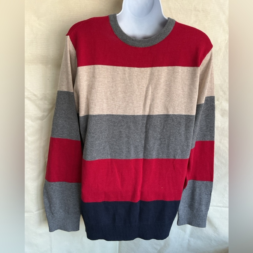 Place Kids Striped Red and Gray Sweater